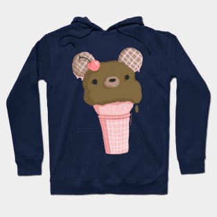 Chocolate Bear Ice Cream Cone Hoodie